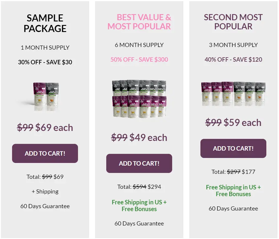 All Day Slimming Tea pricing